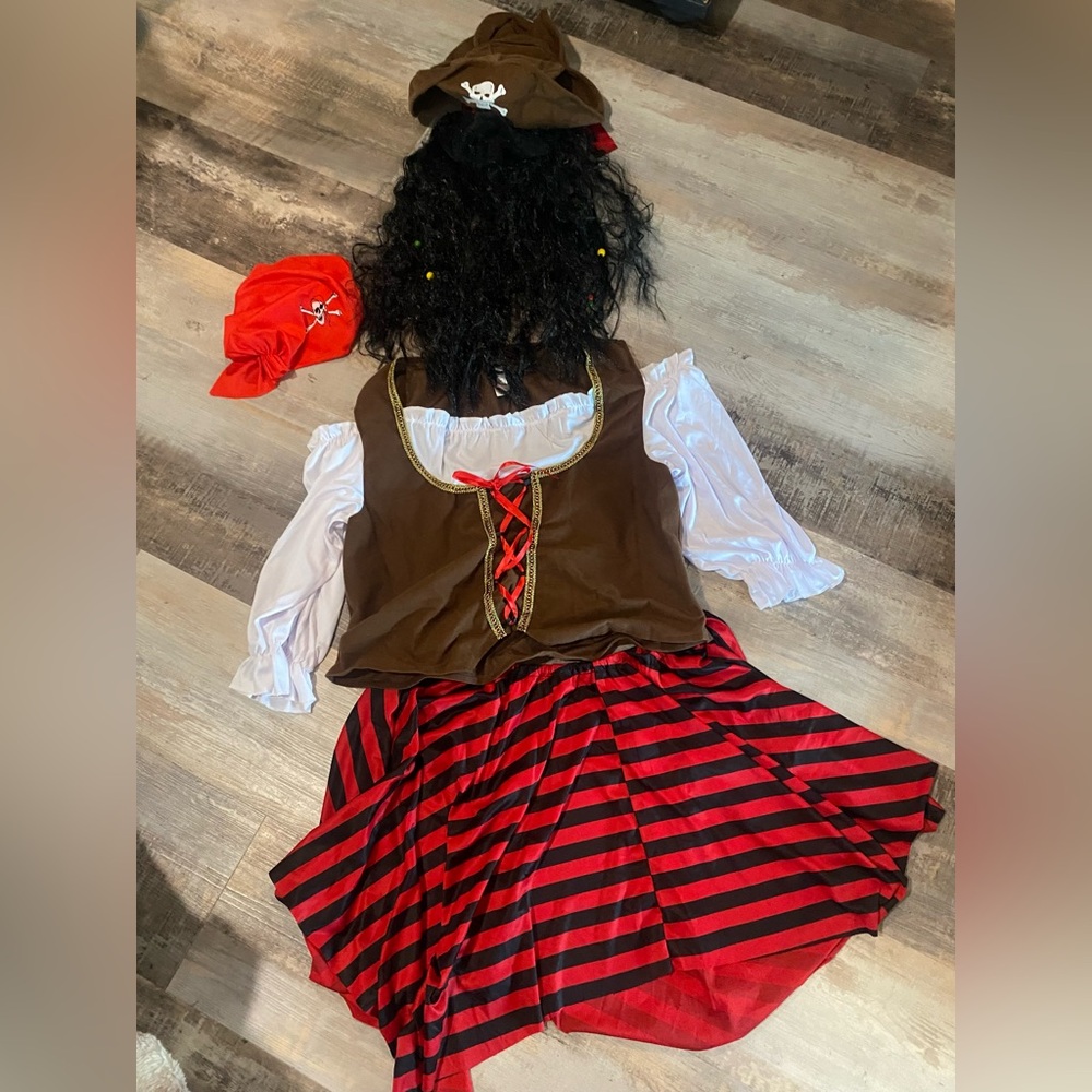 Fun Shack women’s Pirate Costume with wig